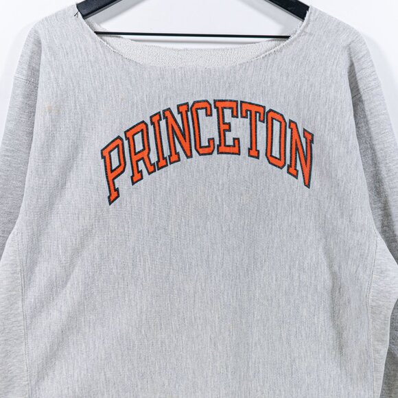 Princeton University Weave Sweatshirt VTG Large Chopped Cropped - Picture 4 of 15